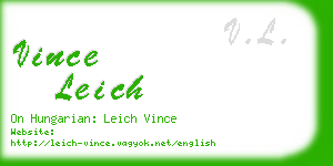 vince leich business card